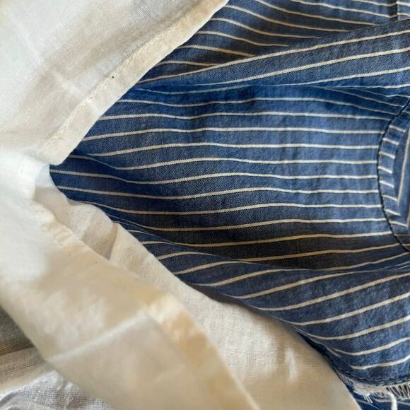 Vineyard Vines Embroidered Blue Striped Summer Tunic‎ Shift Dress Size Small - Picture 8 of 8